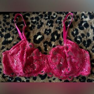 Victoria secrets Wicked Shimmer Heart Embroidery Unlined Balconette Bra